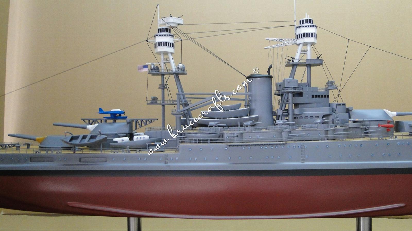 USS Nevada (BB-36) - Mahogany Wooden Aircraft Models – Boat & Ship ...