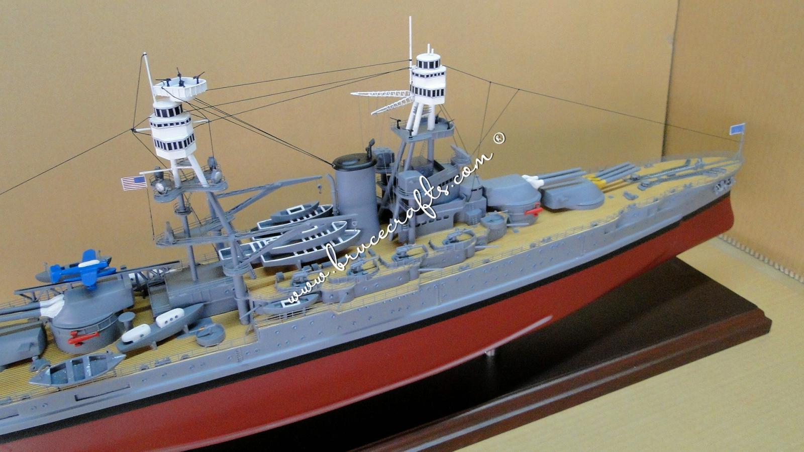 USS Nevada (BB-36) - Mahogany Wooden Aircraft Models – Boat & Ship ...