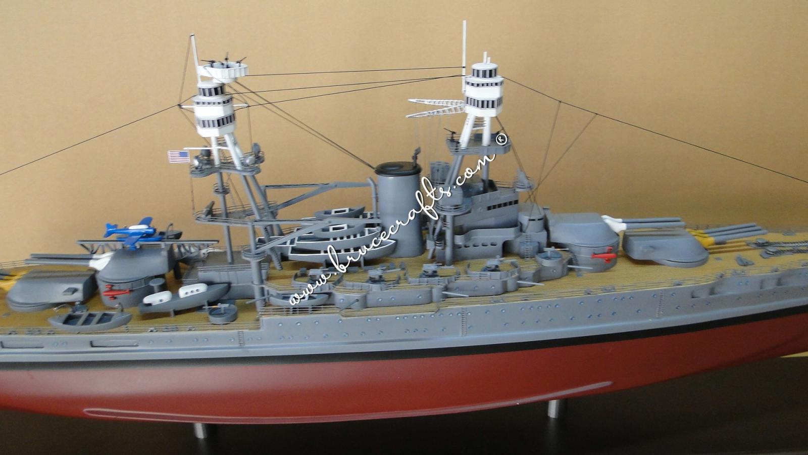 Uss Nevada (bb-36) - Mahogany Wooden Aircraft Models – Boat & Ship 