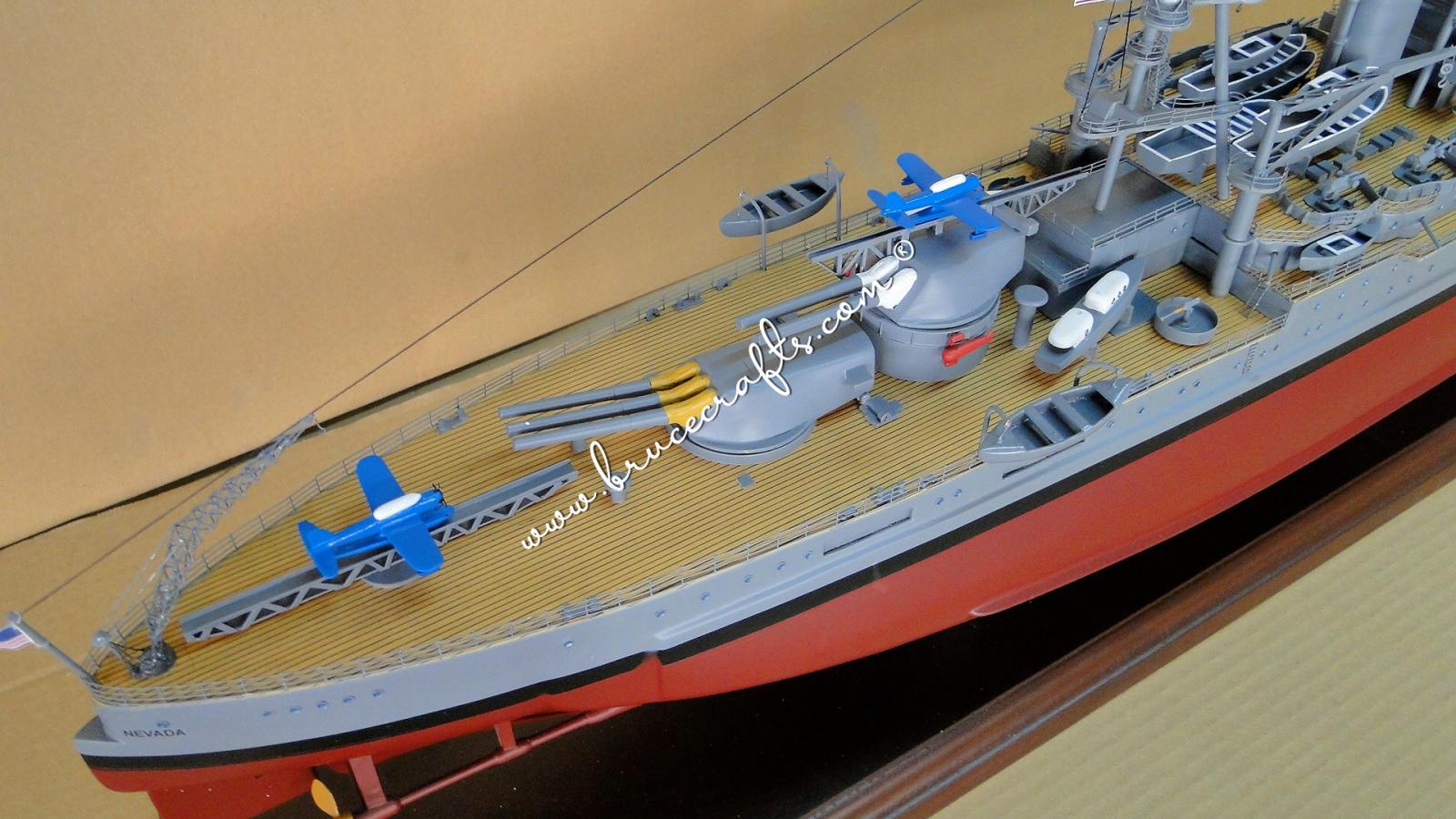 Uss Nevada (bb-36) - Mahogany Wooden Aircraft Models – Boat & Ship 