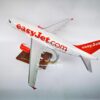 Model of Airbus A319 Easyjet with detailed craftsmanship.