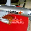 Model of A320 Jetstar with detailed craftsmanship.