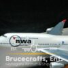 Model of B747-400 NWA with detailed craftsmanship.